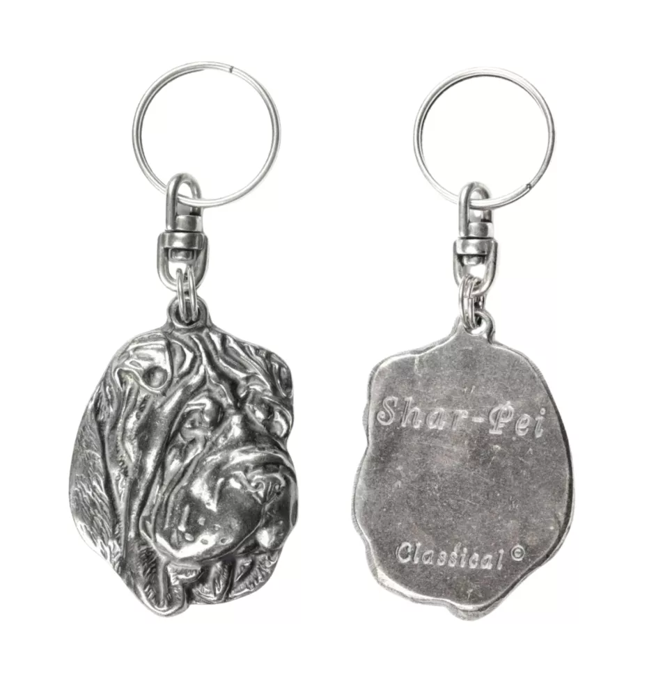 Shar-Pei - Versilberte Hund Anhänger, Handtasche Dekoration, Rucksack-Anhänger von Art-Dog Marke