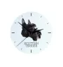 Terrier écossais, Scottish terrier - horloge murale géométrique avec photo et logo de la marque Art-Dog