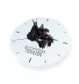 Schottischer Terrier, Scottish terrier - geometrische Wanduhr mit Bild und Aufschrift der Marke Art-Dog