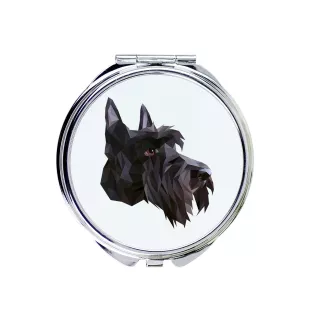 Terrier écossais, Scottish terrier - miroir avec une image et un motif géométrique de la marque Art-Dog