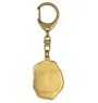 Shar-Pei - Gilded key ring with dog in gift box, handbag decoration, luxury accessory by Art-Dog brand