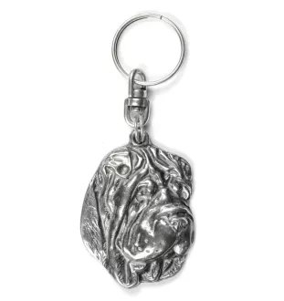 Shar-Pei - Versilberter Anhänger mit einem Hund in einer dekorativen Box, Handtaschenschmuck, Rucksackanhänger der Marke Art-Dog