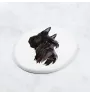 Scottish terrier, Aberdeen Terrier, Scottie, Aberdeenie - a plate with a geometric design and the brand name Art-Dog