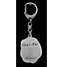 Shar-Pei - Porte-clés argenté avec un chien dans une boîte cadeau, décoration de sac à main, pendentif de sac à dos par la marque Art-Dog