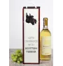 Schottischer Terrier, Scottish terrier - geometrische Box mit einem Bild und Schriftzug für Wein der Marke Art-Dog