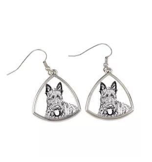 Terrier écossais, Scottish terrier - boucles d'oreilles avec chien, boucles d'oreilles pendantes avec photo, bijoux personnalisés avec impression de la marque Art-Dog