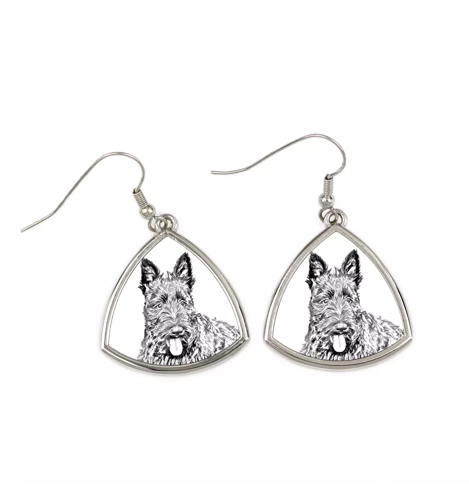 Terrier écossais, Scottish terrier - boucles d'oreilles avec chien, boucles d'oreilles pendantes avec photo, bijoux personnalisés avec impression de la marque Art-Dog