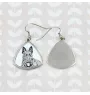 Terrier écossais, Scottish terrier - boucles d'oreilles avec chien, boucles d'oreilles pendantes avec photo, bijoux personnalisés avec impression de la marque Art-Dog