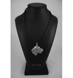 English setter, Lawerack, Laverack - Dog necklace in gift box, silver-plated locket for dog fan, striking pendant by Art-Dog brand