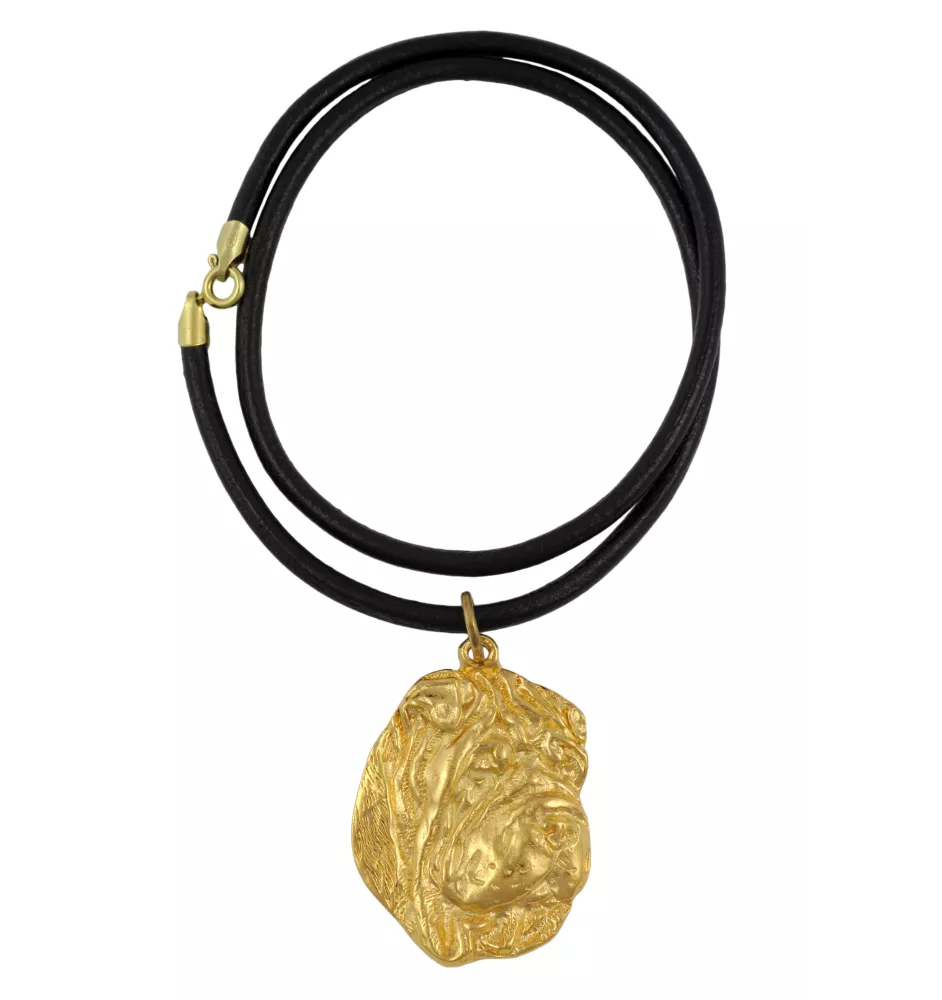 Shar Pei - Collier pour chien, pendentif plaqué or pour fan de chien, bijoux uniques de la marque Art-Dog