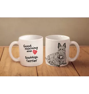Terier szkocki kubek z psem good morning Art-Dog