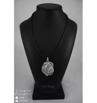 Shar Pei - Dog necklace in gift box, silver-plated locket for dog fan, striking pendant by Art-Dog brand