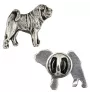 Shar Pei  - Broche chien argentée, épingle élégante, décoration de revers de veste par la marque Art-Dog