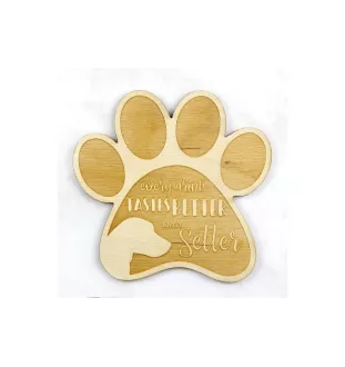 English setter, Lawerack, Laverack - Mug coaster, engraved coaster with dog, gift for dog lover by Art-Dog brand