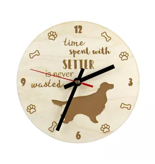 Setter anglais, Setter laverack - horloge avec chien, horloge en bois avec gravure, horloge personnalisée par Art-Dog