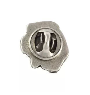 Shar Pei II  - Broche chien argentée, épingle élégante, décoration de revers de veste par la marque Art-Dog