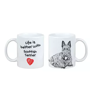 Terier szkocki kubek z psem life is better Art-Dog
