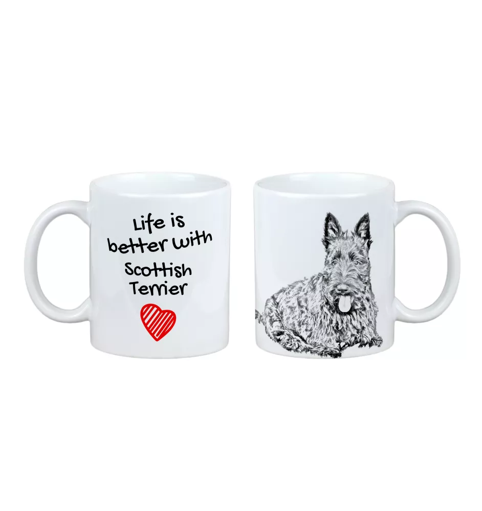 Schottischer Terrier, Scottish terrier - Tasse mit Hund, Tasse mit Bild, personalisiertes Geschenk der Marke Art-Dog