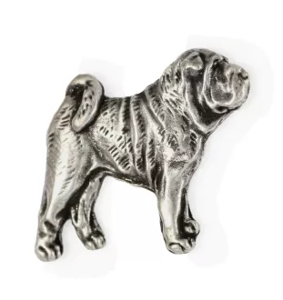 Shar Pei - Hundebrosche in Geschenkbox, elegante Anstecknadel, Reversnadel für Art-Dog Markenjacke