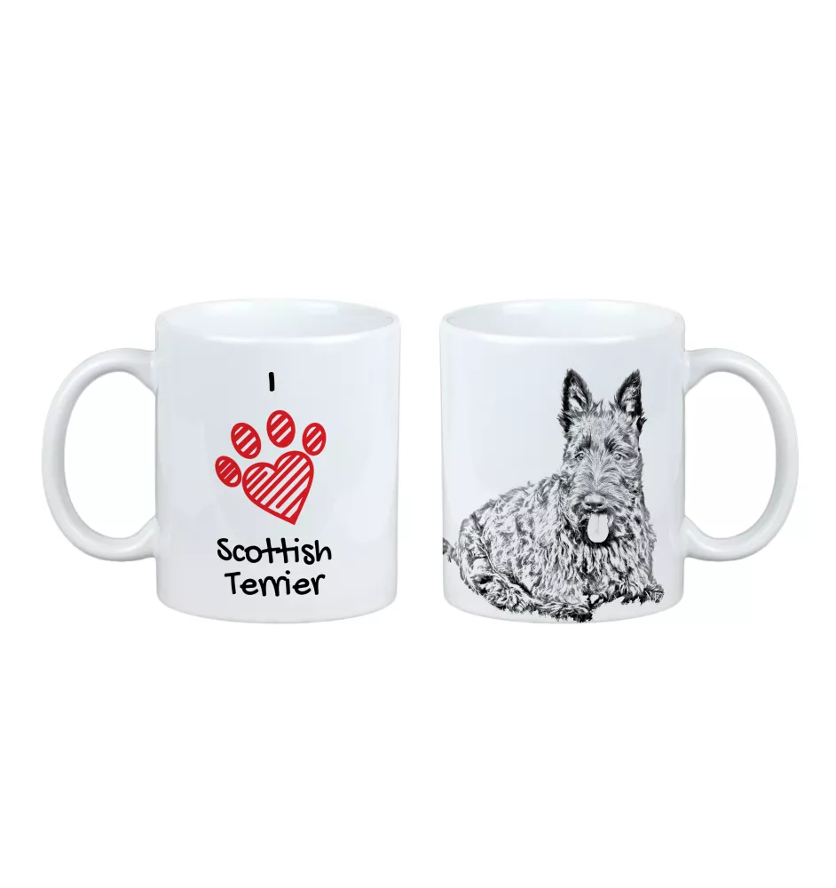 Terrier écossais, Scottish terrier - tasse avec chien, une tasse adorable avec une illustration, un cadeau avec votre photo de la marque Art-Dog