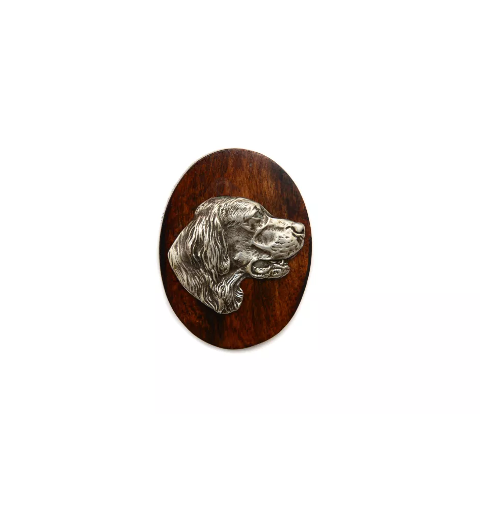Seter angielski broszka clipring drewniany Art-Dog