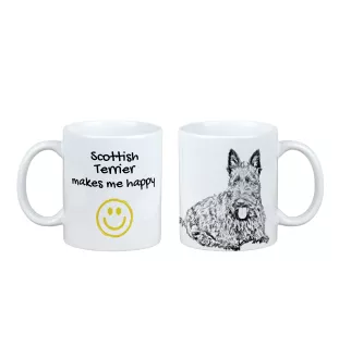Terrier écossais, Scottish terrier - tasse avec chien, une tasse joyeuse pour les amoureux des chiens, un cadeau personnalisé de la marque Art-Dog