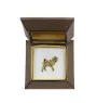 Shar Pei - Dog brooch in decorative box, elegant gold-plated pin, Art-Dog brand jacket pin
