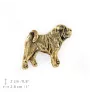 Shar Pei - Dog brooch in decorative box, elegant gold-plated pin, Art-Dog brand jacket pin