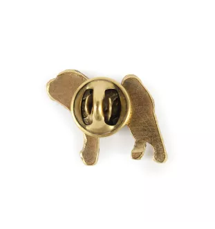 Shar Pei - Dog brooch in decorative box, elegant gold-plated pin, Art-Dog brand jacket pin