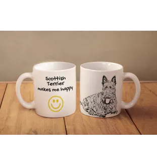 Schottischer Terrier, Scottish terrier - Tasse mit Hund, fröhliche Tasse für Hundeliebhaber, personalisiertes Geschenk der Marke Art-Dog
