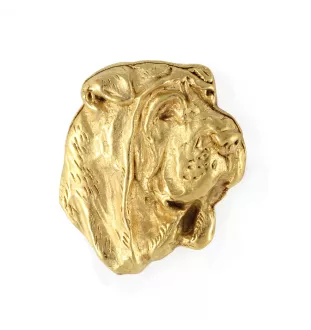Shar Pei II - Dog brooch in decorative box, elegant gold-plated pin, Art-Dog brand jacket pin