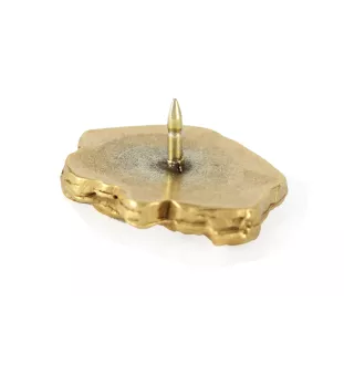 Shar Pei II - Dog brooch in decorative box, elegant gold-plated pin, Art-Dog brand jacket pin