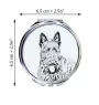 Schottischer Terrier, Scottish terrier - Taschenspiegel mit Hund, personalisierter Taschenspiegel, kompakter Spiegel mit Art-Dog-Logo
