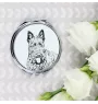 Schottischer Terrier, Scottish terrier - Taschenspiegel mit Hund, personalisierter Taschenspiegel, kompakter Spiegel mit Art-Dog-Logo