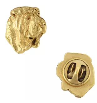 Shar Pei II - Vergoldete Brosche, eleganter Hundeschmuck, einzigartige Brosche der Marke Art-Dog