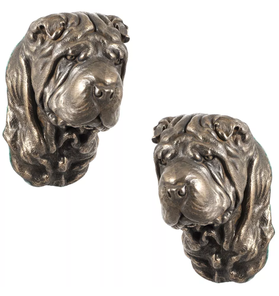 Shar Pei - Statue de chien, buste suspendu, décoration unique pour les amoureux des chiens par la marque Art-Dog