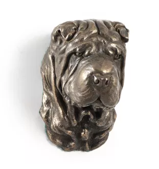 Shar Pei - Statue de chien, buste suspendu, décoration unique pour les amoureux des chiens par la marque Art-Dog