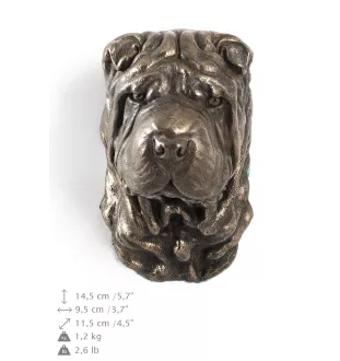 Shar Pei - Statue de chien, buste suspendu, décoration unique pour les amoureux des chiens par la marque Art-Dog