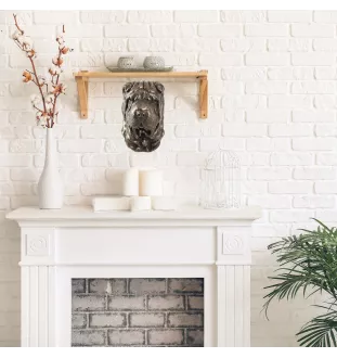 Shar Pei - Hundestatue, hängende Büste, einzigartige Dekoration für Hundeliebhaber der Marke Art-Dog