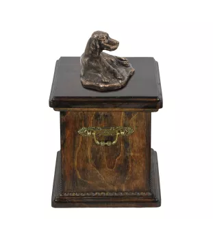 Seter angielski urna ze statuetką drewniana Art-Dog