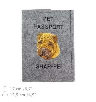 Shar-Pei - Porte passeport pour chien, porte document, cadeau pour le voyageur de la marque Art-Dog
