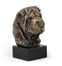 Shar Pei - Hundestatue, Büste auf Steinsockel, Skulptur, Trophäe für Hundeausstellung der Marke Art-Dog