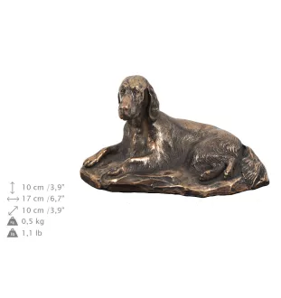 English Setter, Englischer Setter - Eine Urne für die Asche eines Hundes, eine Urne mit einer Statue, eine personalisierte Hundeurne von der Marke Art-Dog.