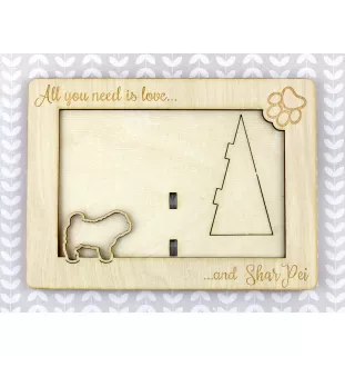 Shar Pei ramka na zdjęcie ze sklejki Art-Dog