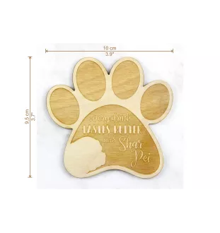 Shar Pei - Tasse Untersetzer, graviert Untersetzer mit Hund, Geschenk für Hundeliebhaber von Art-Dog Marke