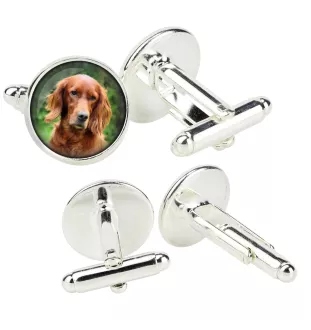 English setter, Lawerack, Laverack - cufflinks in a box, handmade jewelry, product of the Art-Dog brand