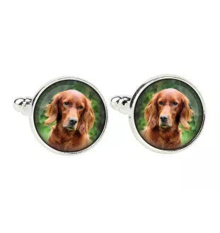 English setter, Lawerack, Laverack - cufflinks in a box, handmade jewelry, product of the Art-Dog brand