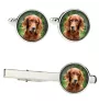 English Setter, Englischer Setter Ärmelknöpfe und Krawatte mit Ihrem Foto, Anzugaccessoire, Herrenschmuck der Marke Art-Dog