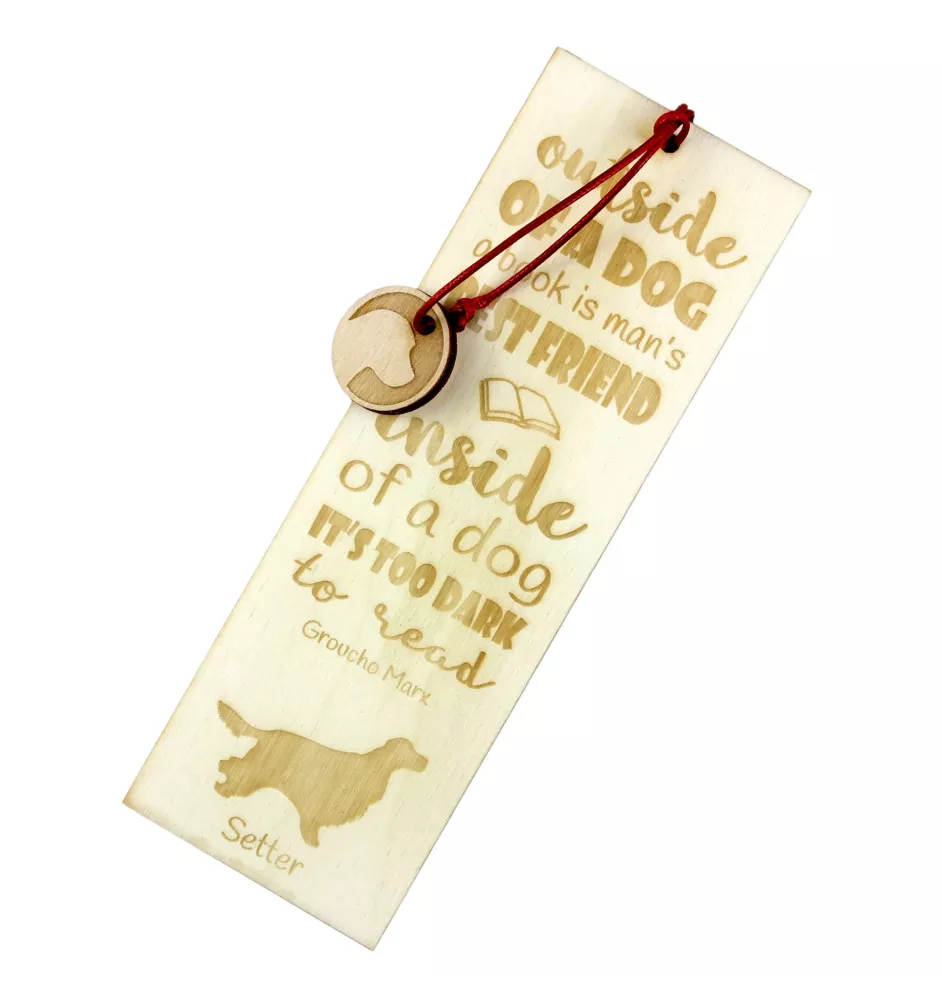 Setter anglais, Setter laverack - marque-page pour livre avec chien, marque-page personnalisé, cadeau pour les amateurs de livres de la marque Art-Dog
