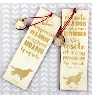 English Setter, Englischer Setter - Lesezeichen mit Hund, personalisiertes Lesezeichen, Geschenk für Bücherwurm von der Marke Art-Dog